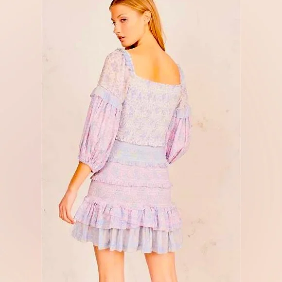 Loveshackfancy Ensley tiered puff sleeve floral mini dress - Picture 11 of 11